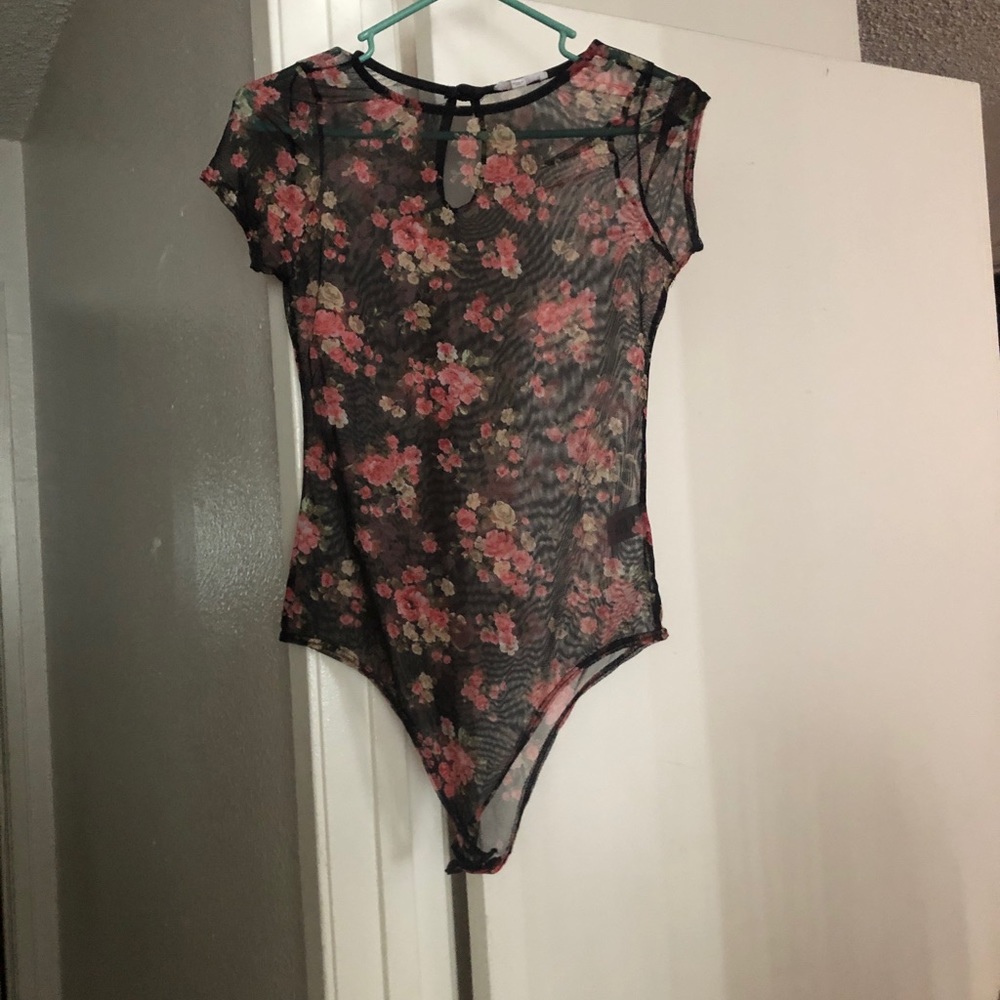 Sheer Floral Leotard